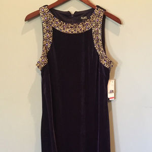 Beautiful Deep Blue Velvet Dress